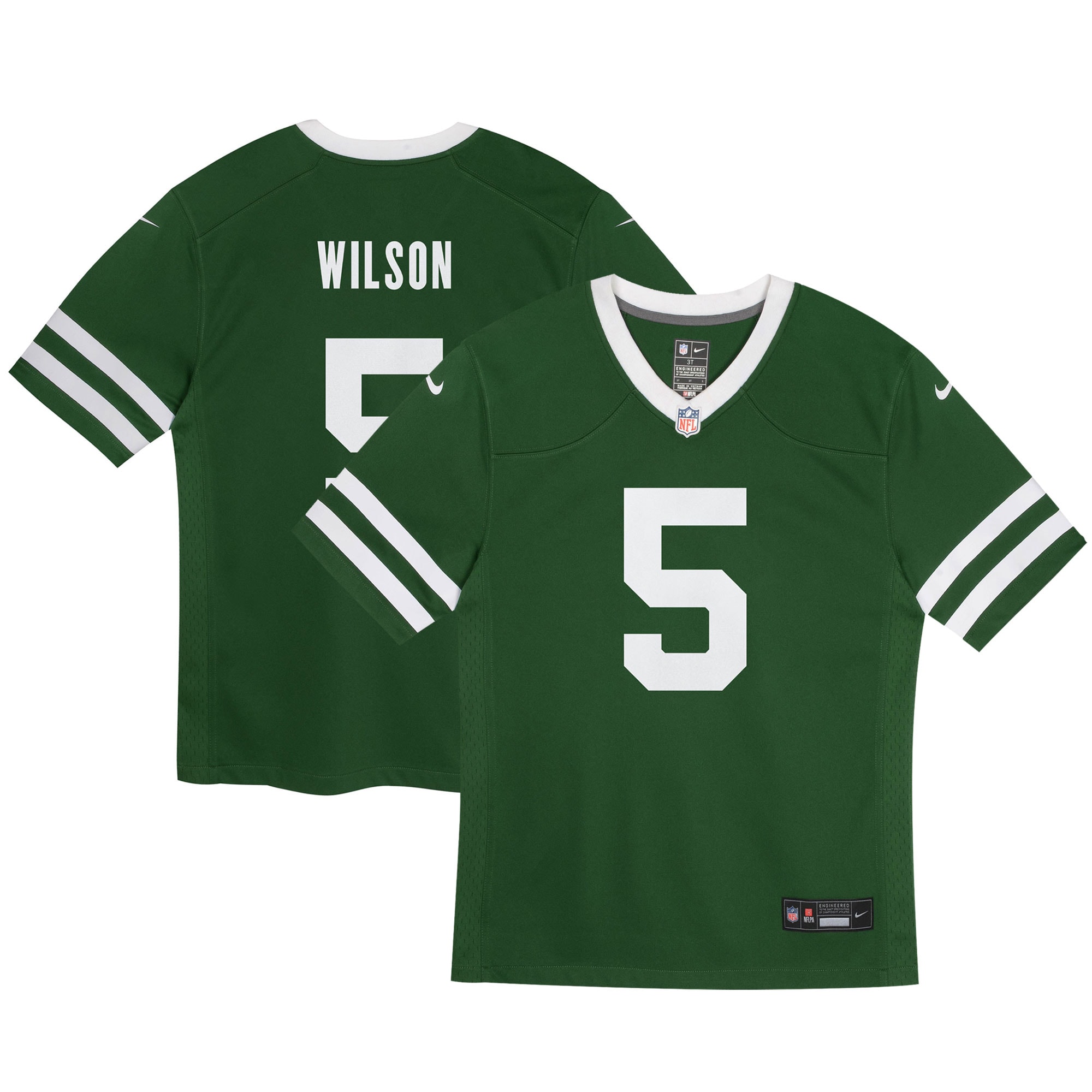 Infant New York Jets Garrett Wilson Legacy Green Game NFL Jersey Men's