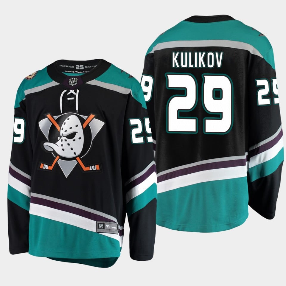 Anaheim Ducks Dmitry Kulikov 29 Alternate Black Breakaway Player NHL Jersey Men's