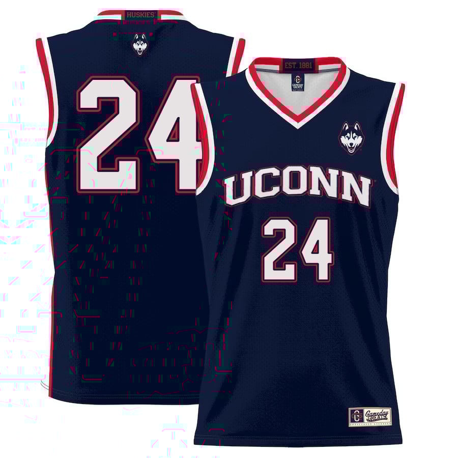 Jordan Hawkins 24 UConn Huskies Navy NCAA Jersey Men's