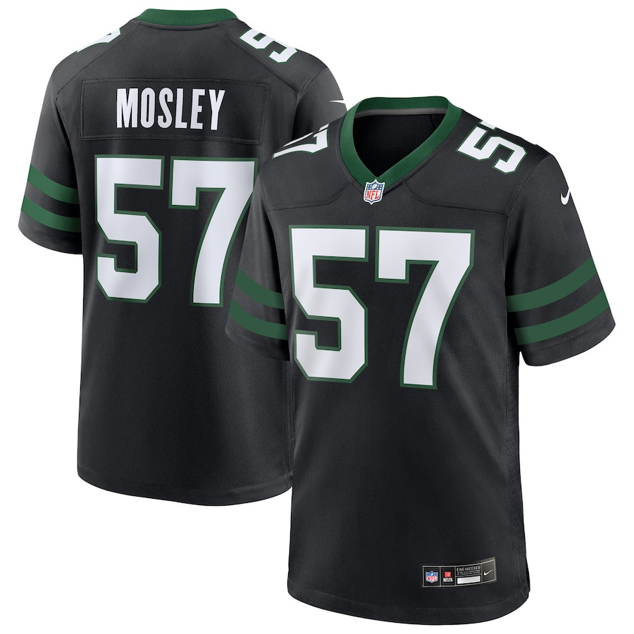 C.J. Mosley 57 New York Jets Alternate Game Legacy Black NFL Jersey Men's