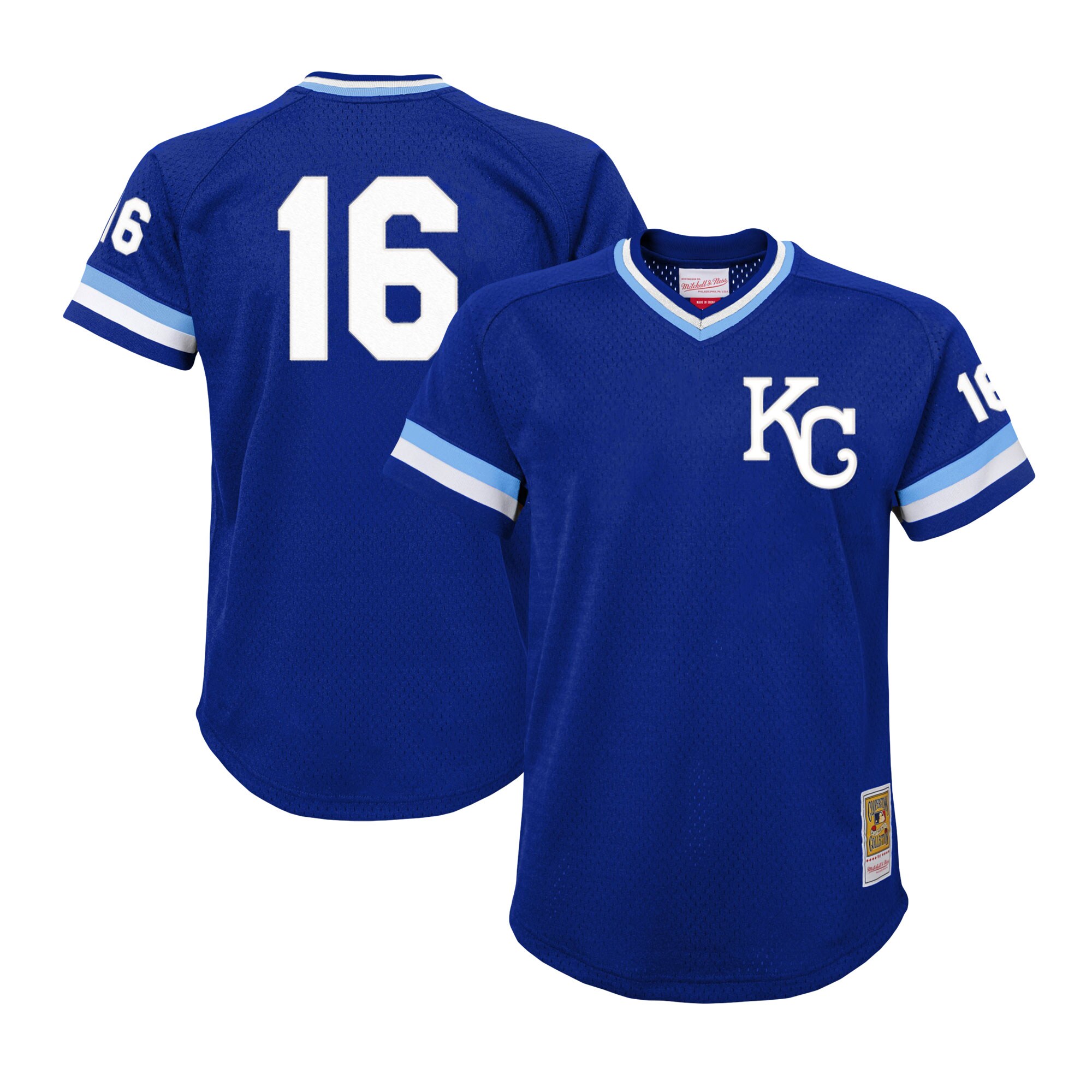 Kansas City Royals Bo Jackson Mitchell Ness Royal Cooperstown Collection Mesh Batting Practice MLB Jersey Youth