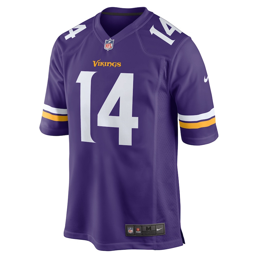 Sam Darnold 14 Minnesota Vikings Team Game Purple NFL Jersey Men's