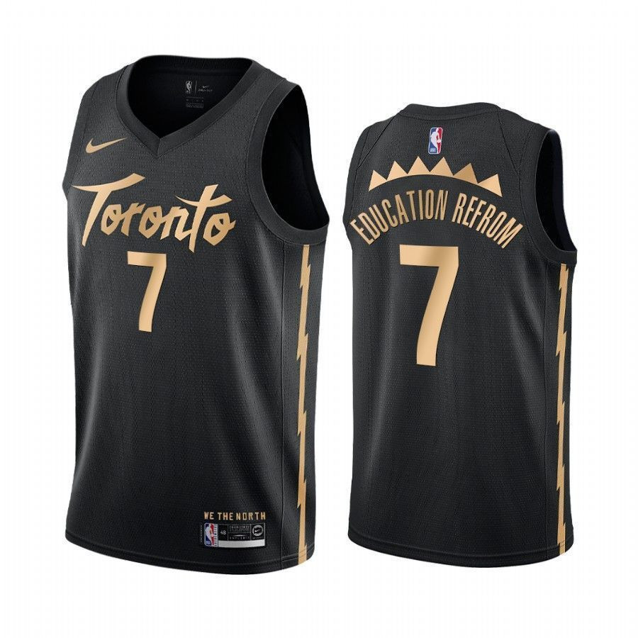 Kyle Lowry Education Refrom Raptors City NBA Jersey Men's