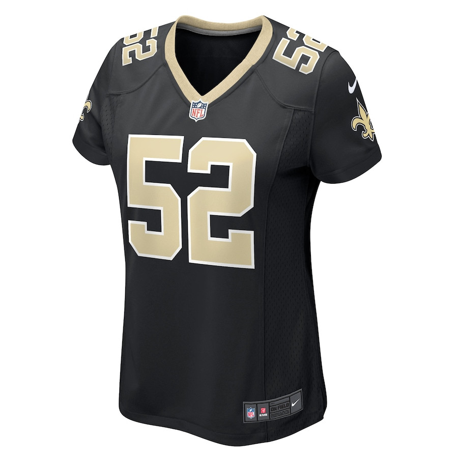 D'Marco Jackson 52 New Orleans Saints Game Black NFL Jersey Women's