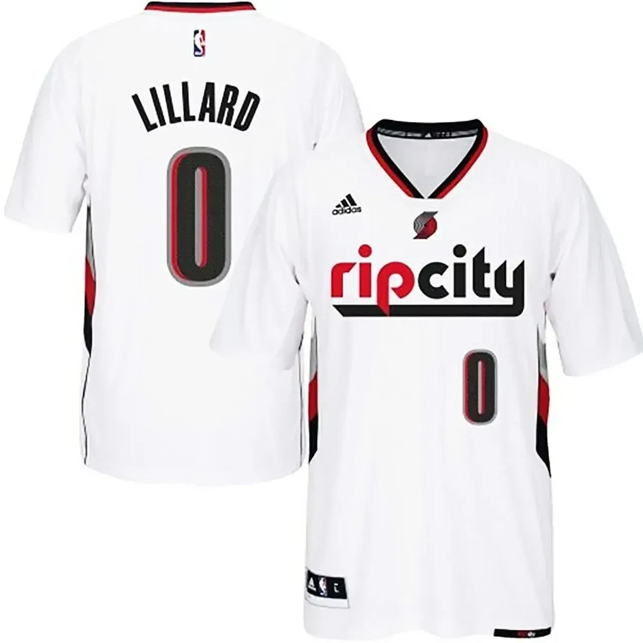 Damian Lillard Portland Trail Blazers 0 2014-15 Swingman Rip City Pride With Sleeves NBA Jersey Men's
