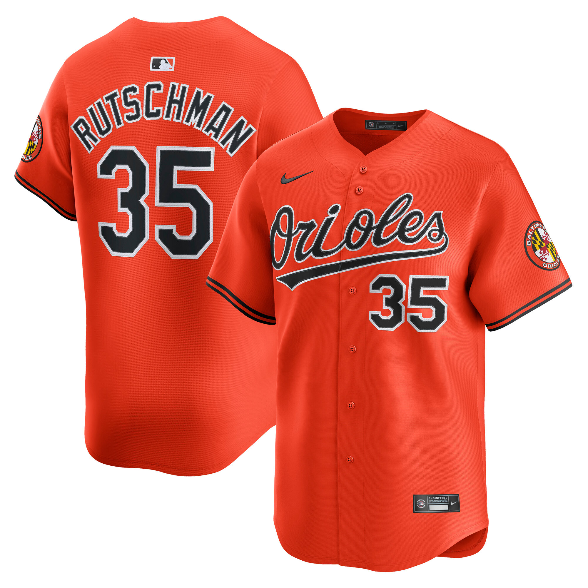 Baltimore Orioles Adley Rutschman Orange 2nd Alternate Limited Player MLB Jersey Men's