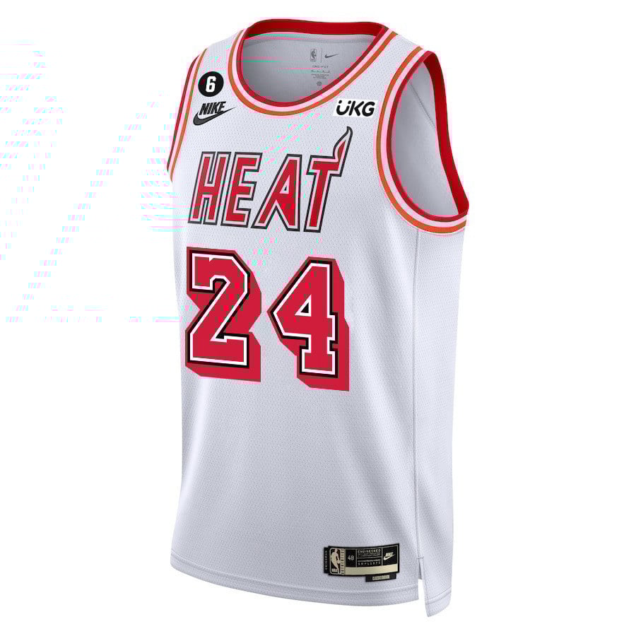 Haywood Highsmith 24 Miami Heat Final Champions 2023 Swingman Classic Editio White NBA Jersey Men's
