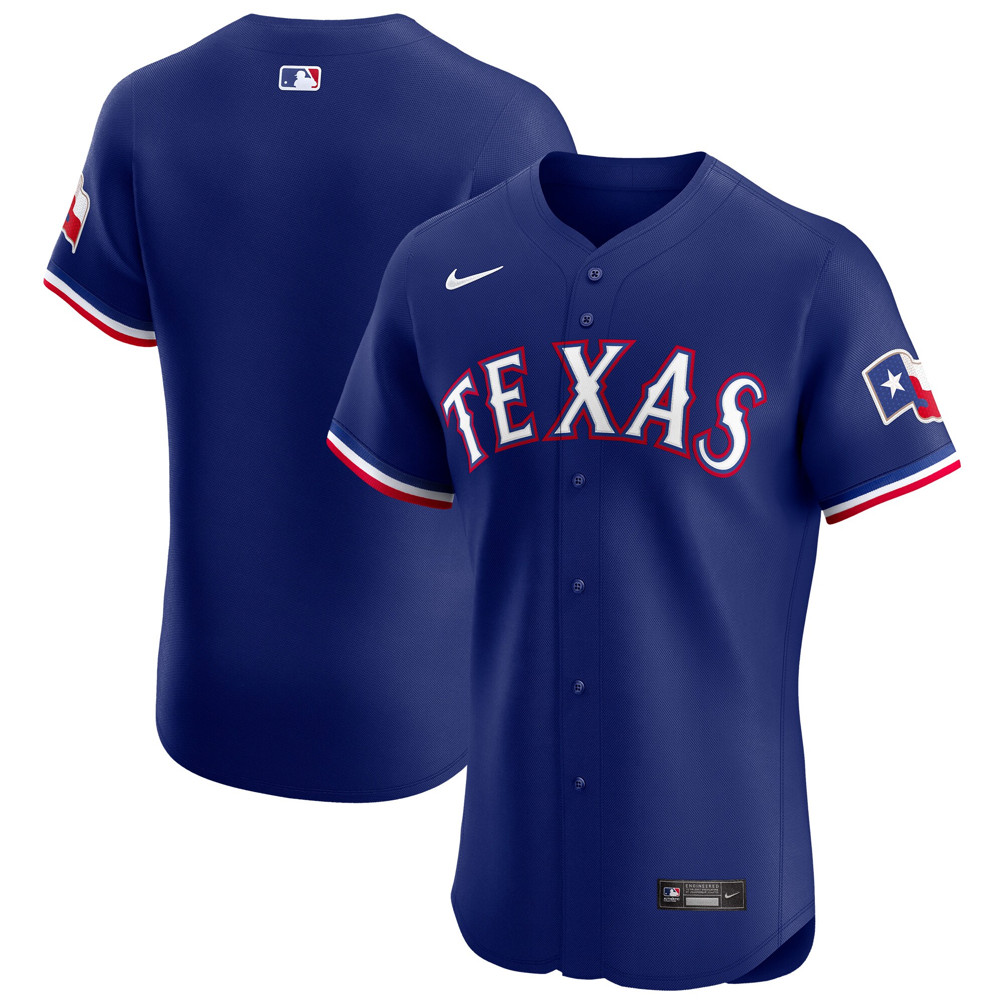 Texas Rangers Royal Alternate Vapor Premier Elite Patch MLB Jersey Men's