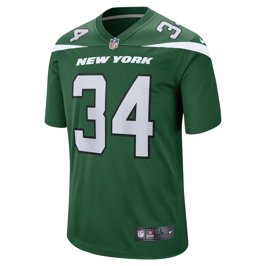 Justin Hardee 34 New York Jets Game Gotham Green NFL Jersey Men's