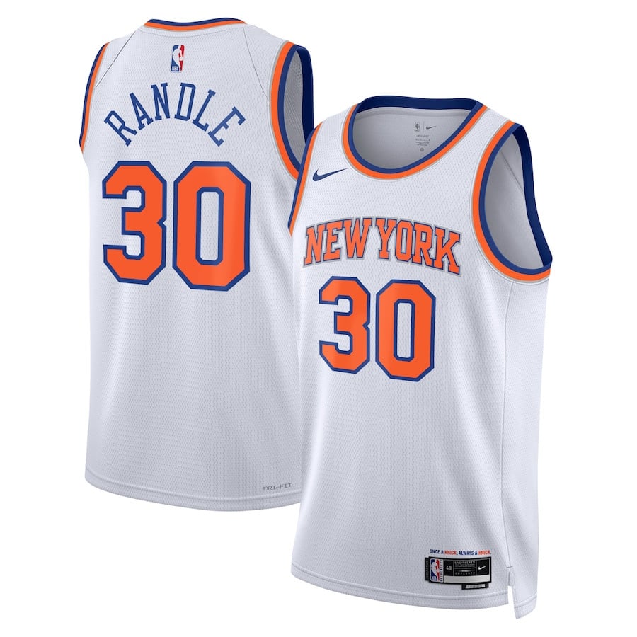 Julius Randle 30 New York Knicks Unisex Swingman Association Editio White NBA Jersey Unisex