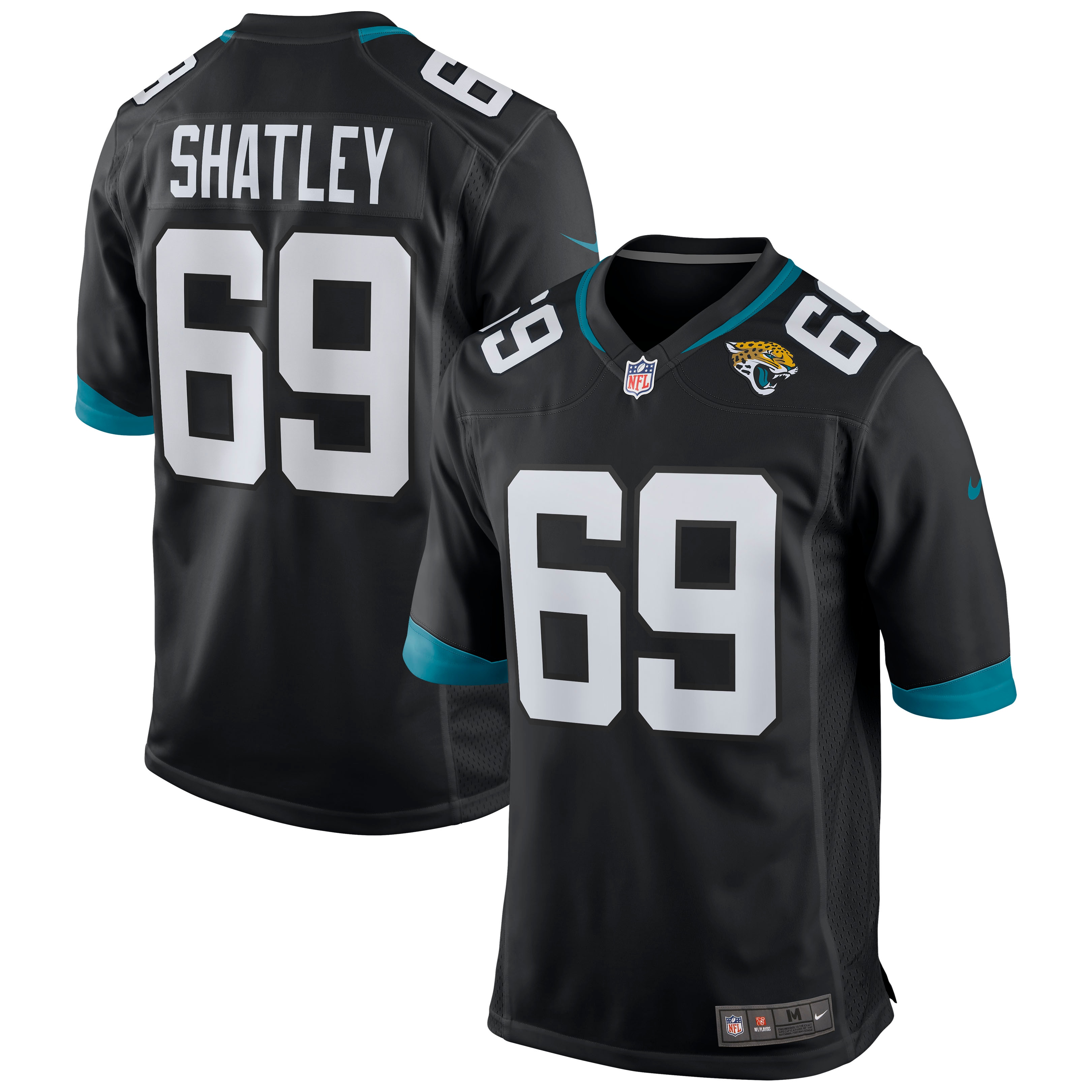Jacksonville Jaguars Tyler Shatley Black Game NFL Jersey Men's