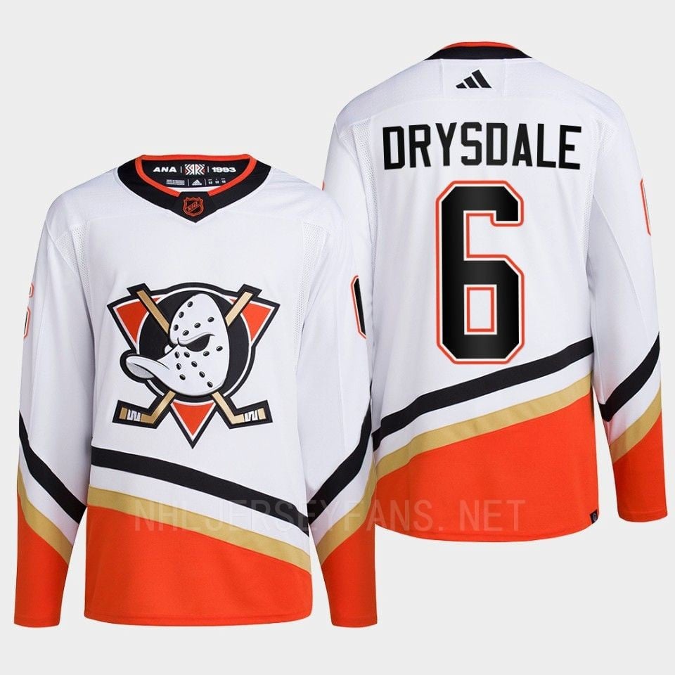 Anaheim Ducks 2022 Reverse Retro 2.0 Jamie Drysdale 6 White Primegreen NHL Jersey Men's