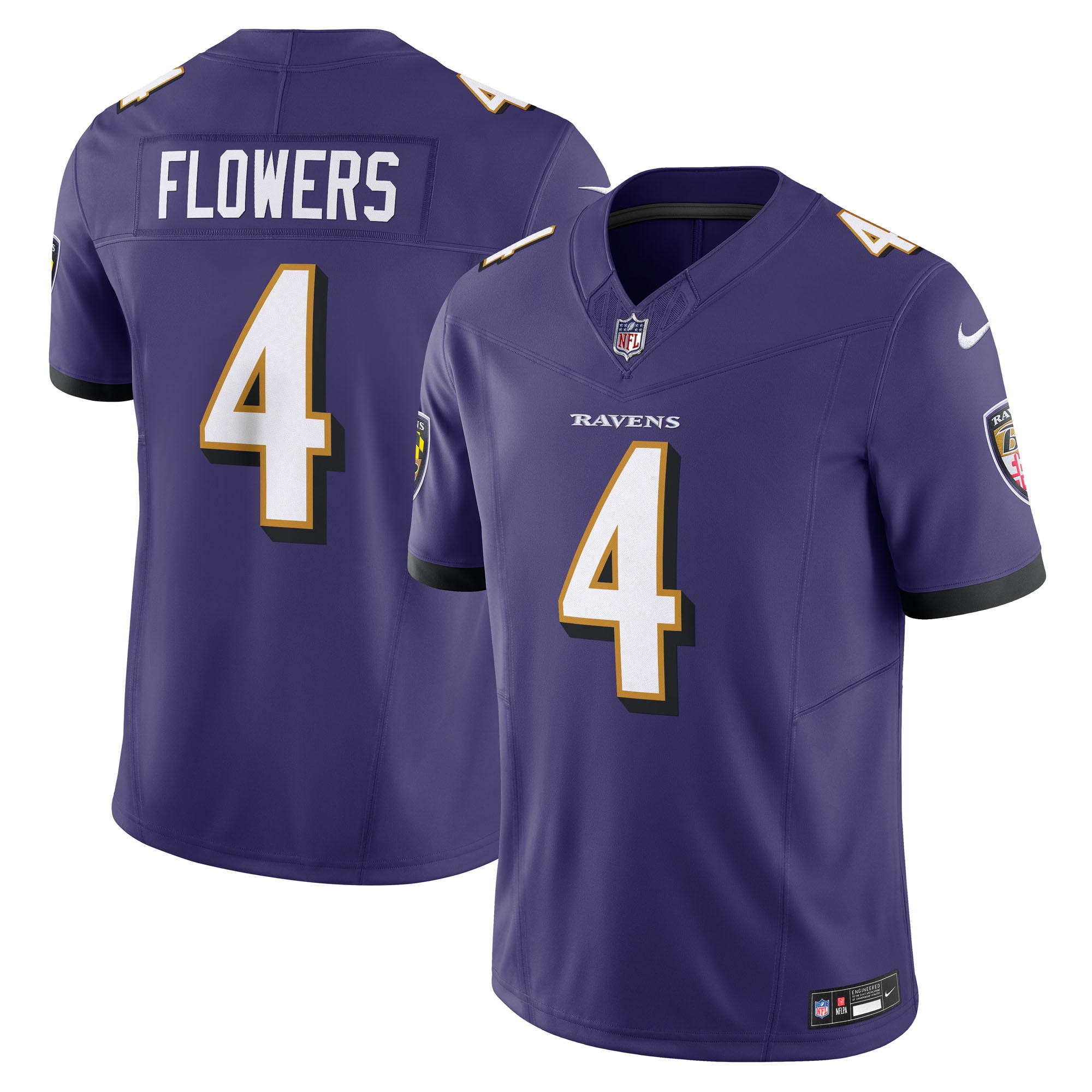 Baltimore Ravens Zay Flowers Purple Vapor F.U.S.E. Limited NFL Jersey Men's