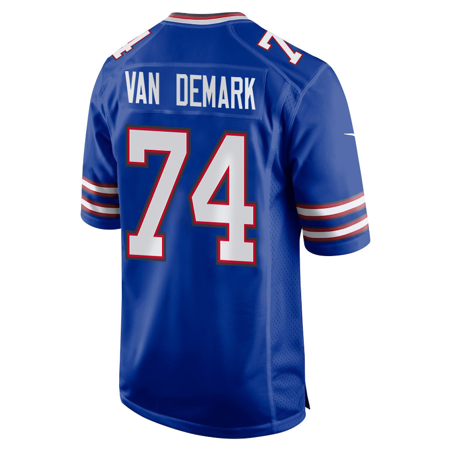 Ryan Van Demark 74 Buffalo Bills Super Bowl LIX New Orleans Patch Game Royal NFL Jersey Men's