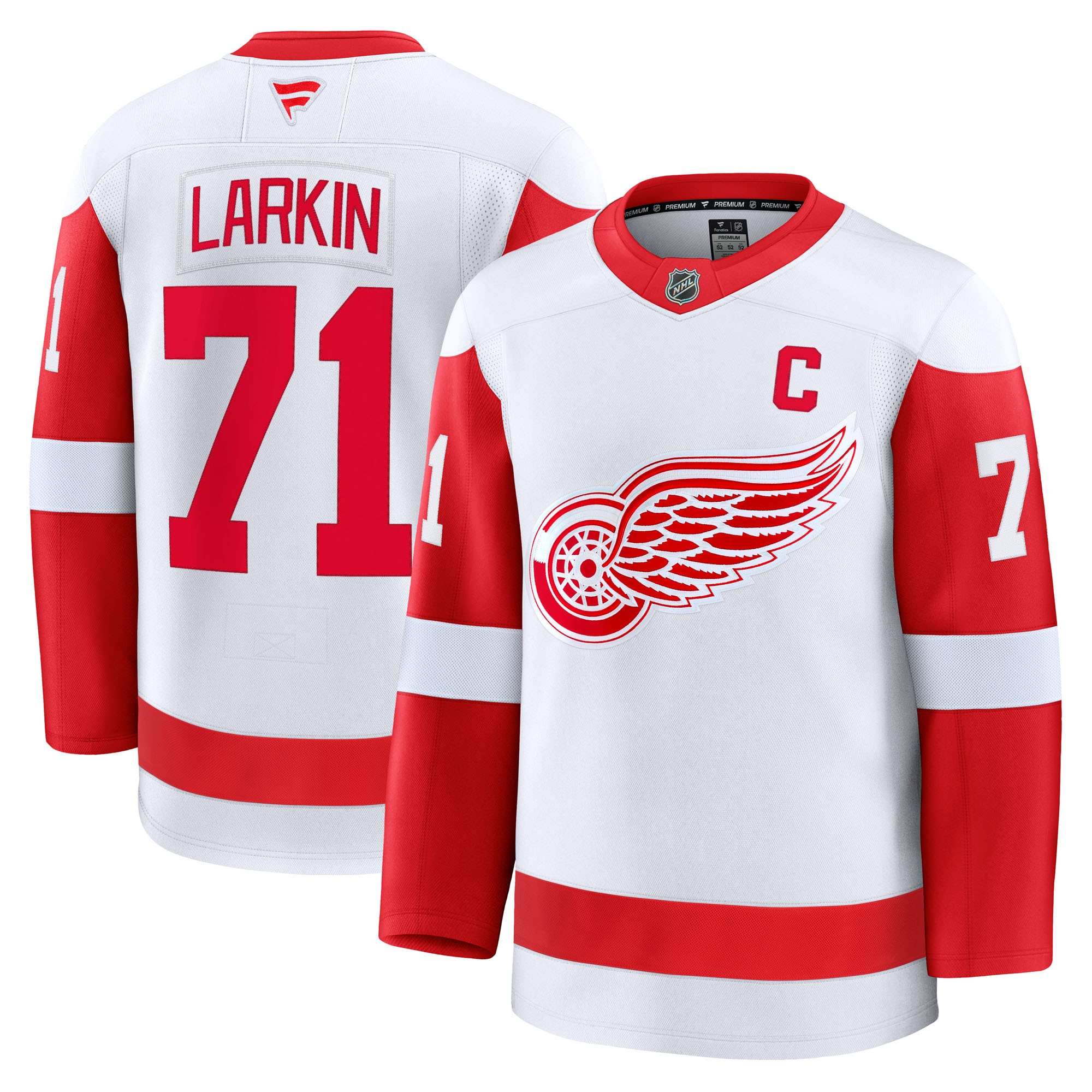 Detroit Red Wings Dylan Larkin White Away Premium NHL Jersey Men's