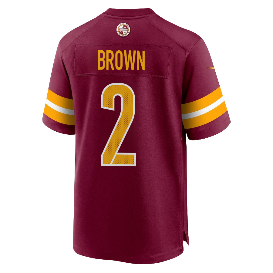 Dyami Brown 2 Washington Commanders Super Bowl LIX New Orleans Patch Game Burgundy NFL Jersey Men's