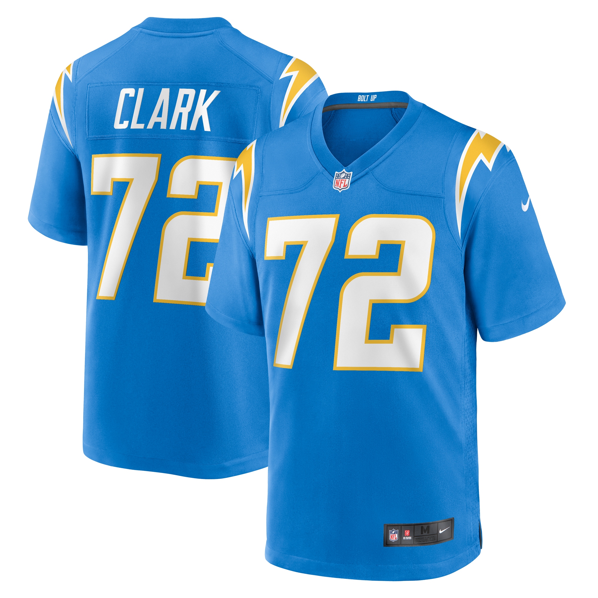 Los Angeles Chargers Jerrod Clark Powder Blue Team Game NFL Jersey Men's