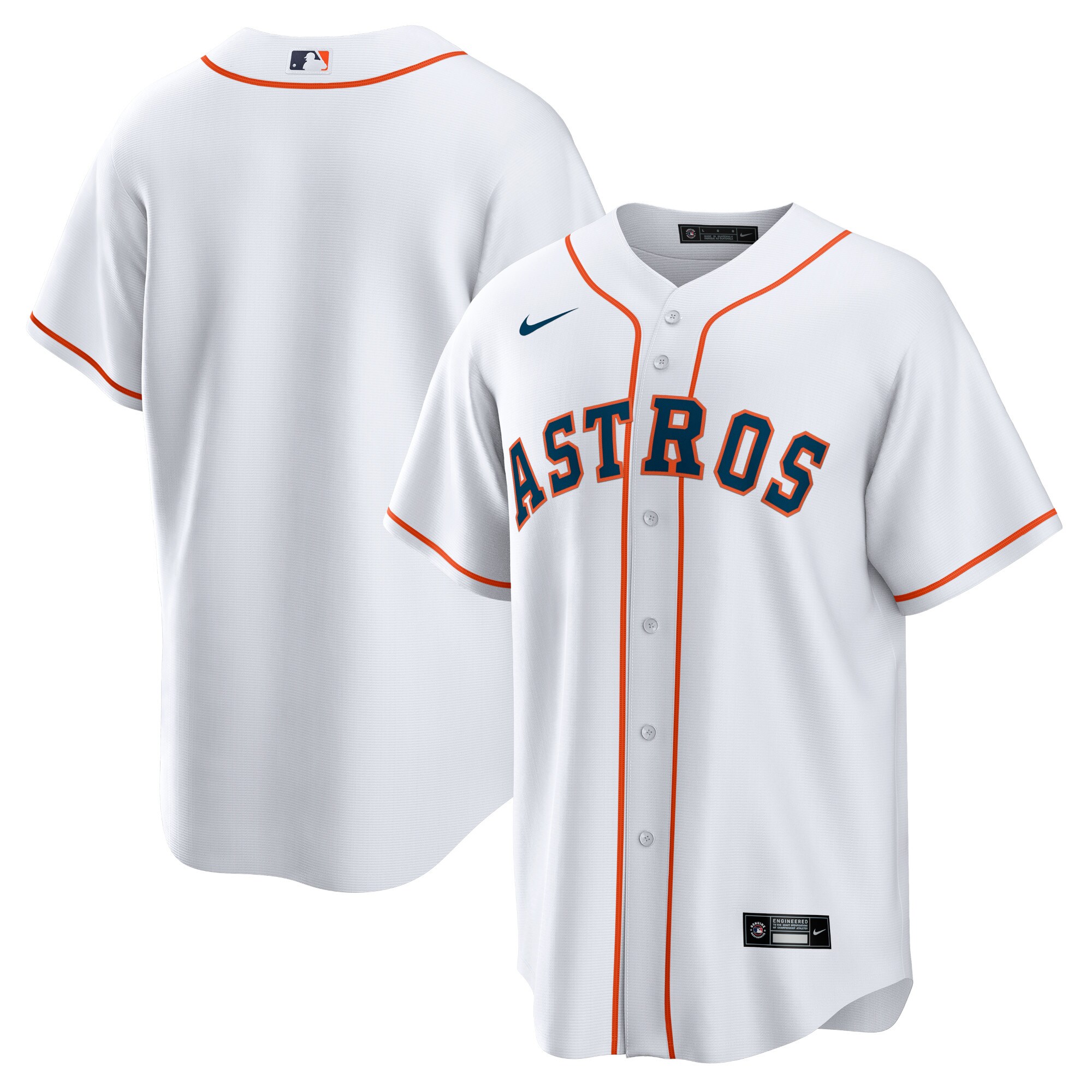 Houston Astros White Home Blank MLB Jersey Men's