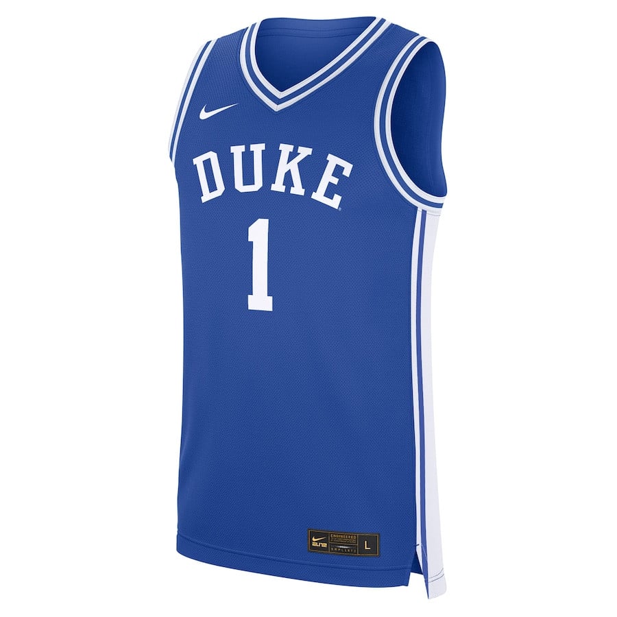 Duke Blue Devils Road Royal #1 NCAA Jersey Men's