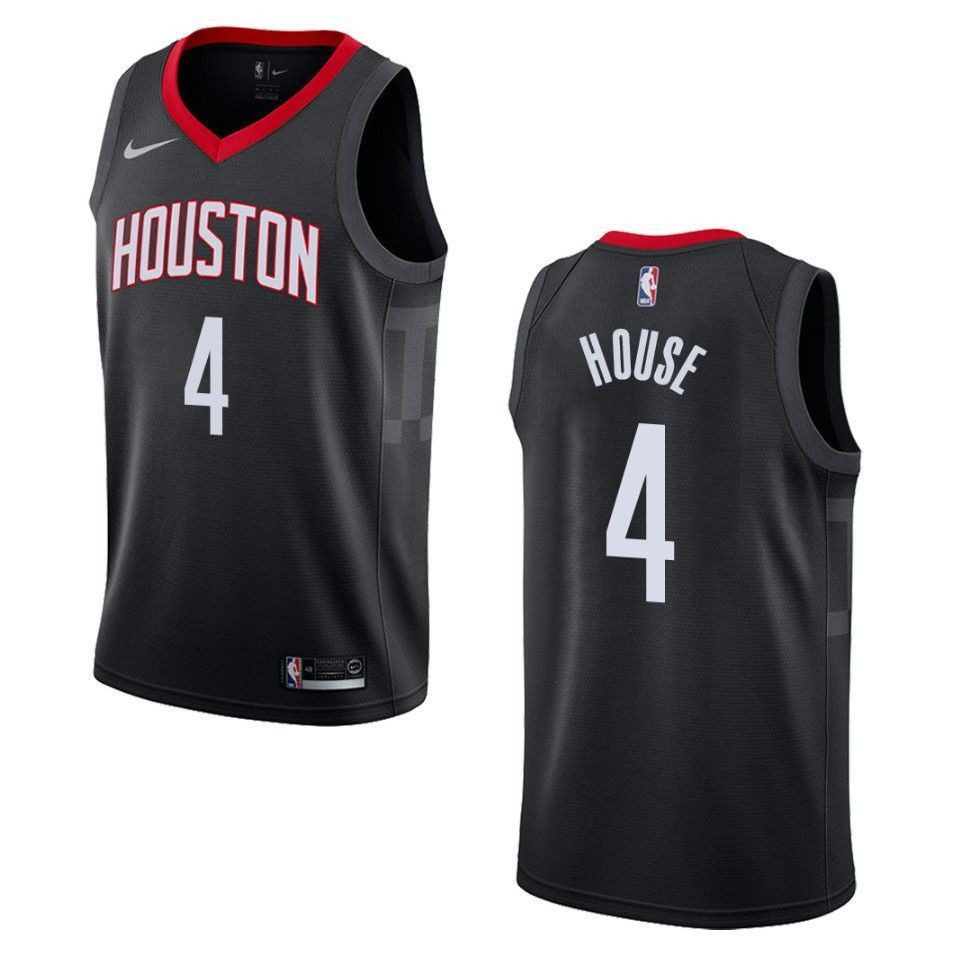 Houston Rockets 4 Danuel House Statement Swingman Black NBA Jersey Men's