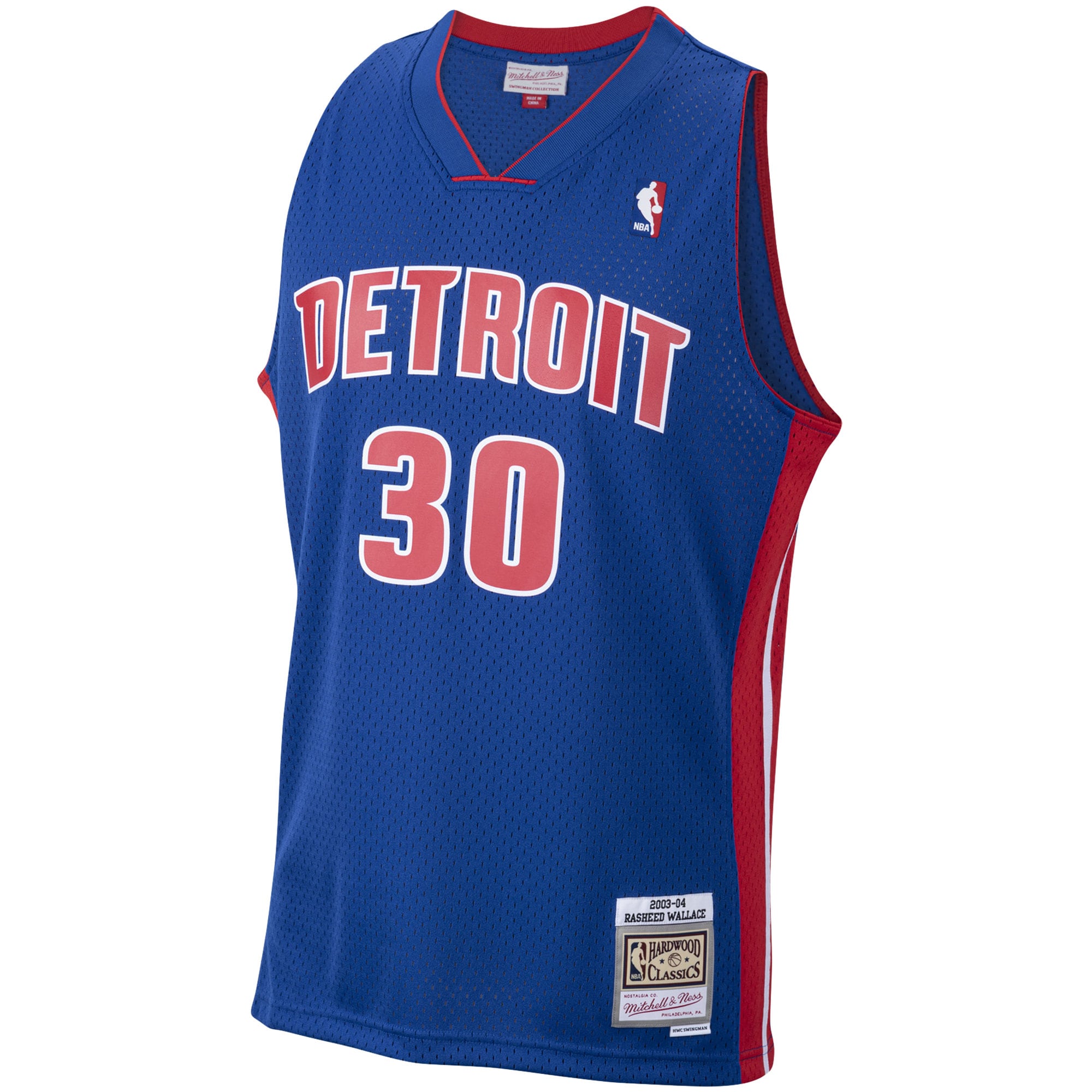 Mitchell Ness Rasheed Wallace Royal Detroit Pistons 2003-04 Hardwood Classics Swingman NBA Jersey Men's