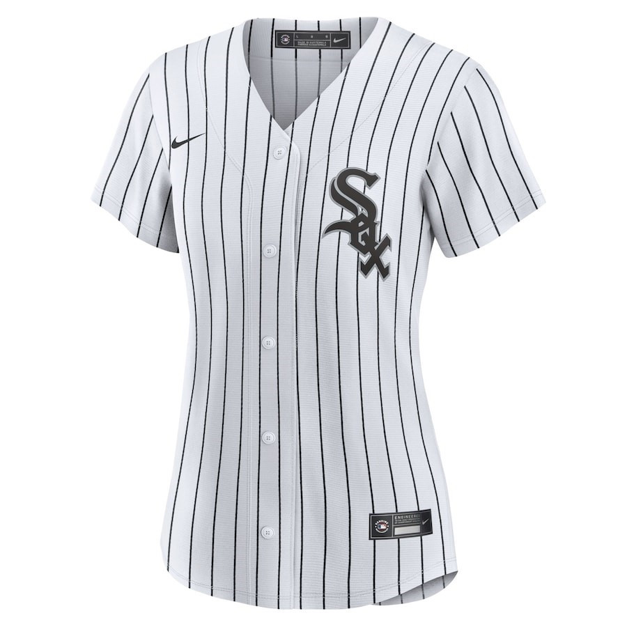 Eloy Jimenez 74 Chicago White Sox Home Player White MLB Jersey Women's
