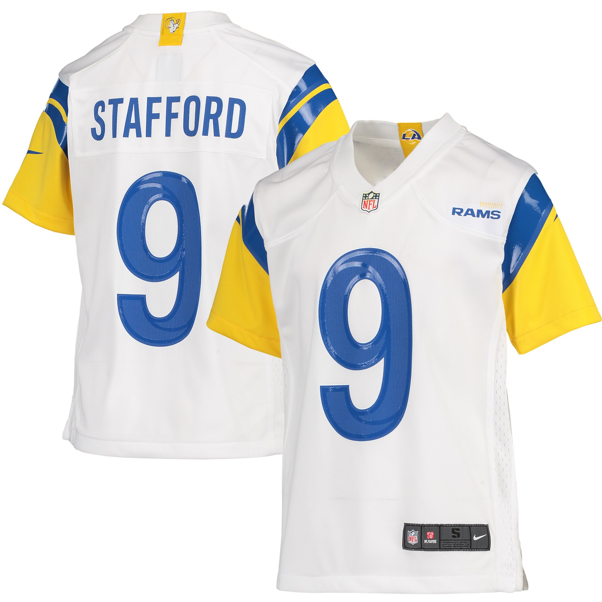 Los Angeles Rams Matthew Stafford White Game NFL Jersey Youth