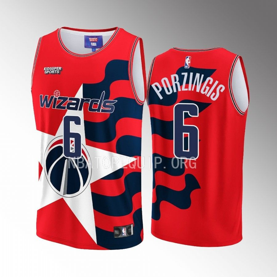 Kristaps Porzingis 6 Washington Wizards KidSuper Studio Unisex Hometown NBA Jersey Unisex