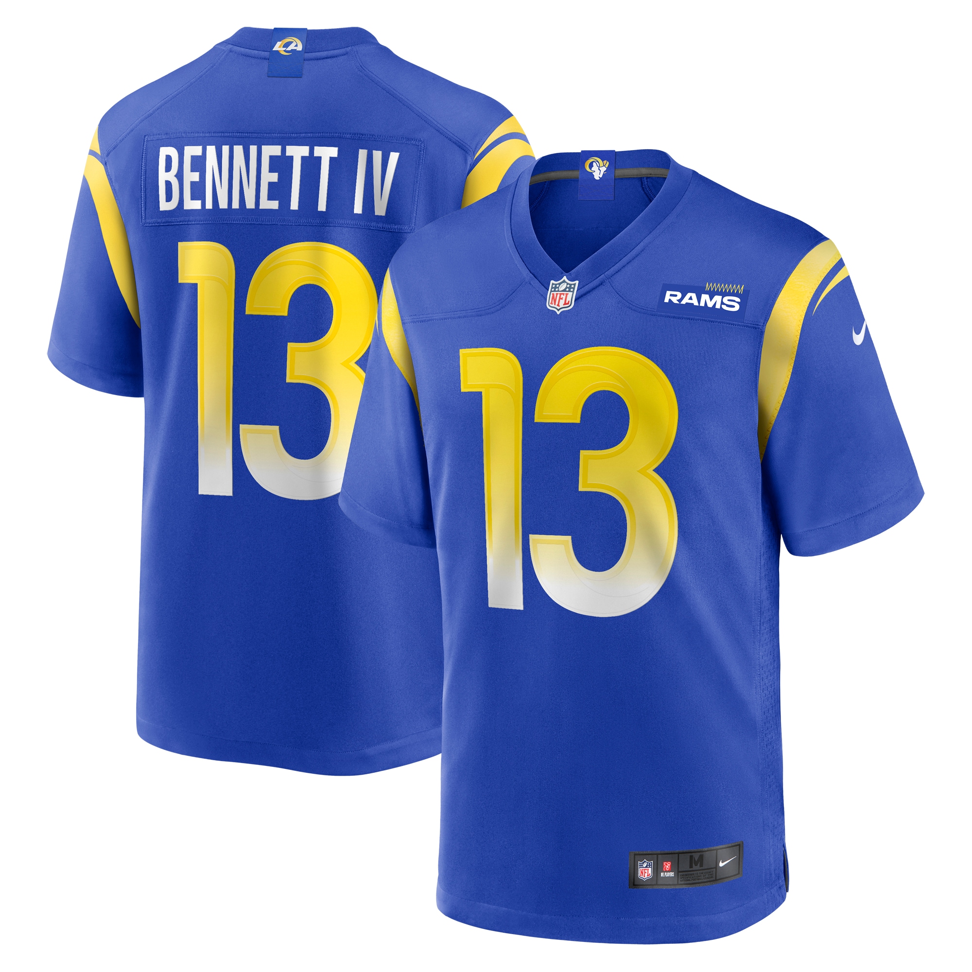 Los Angeles Rams Stetson Bennett Royal Team Game NFL Jersey Men's