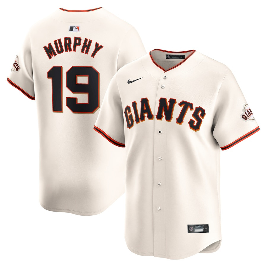 Tom Murphy 19 San Francisco Giants Home Limited Player Cream MLB Jersey Men's