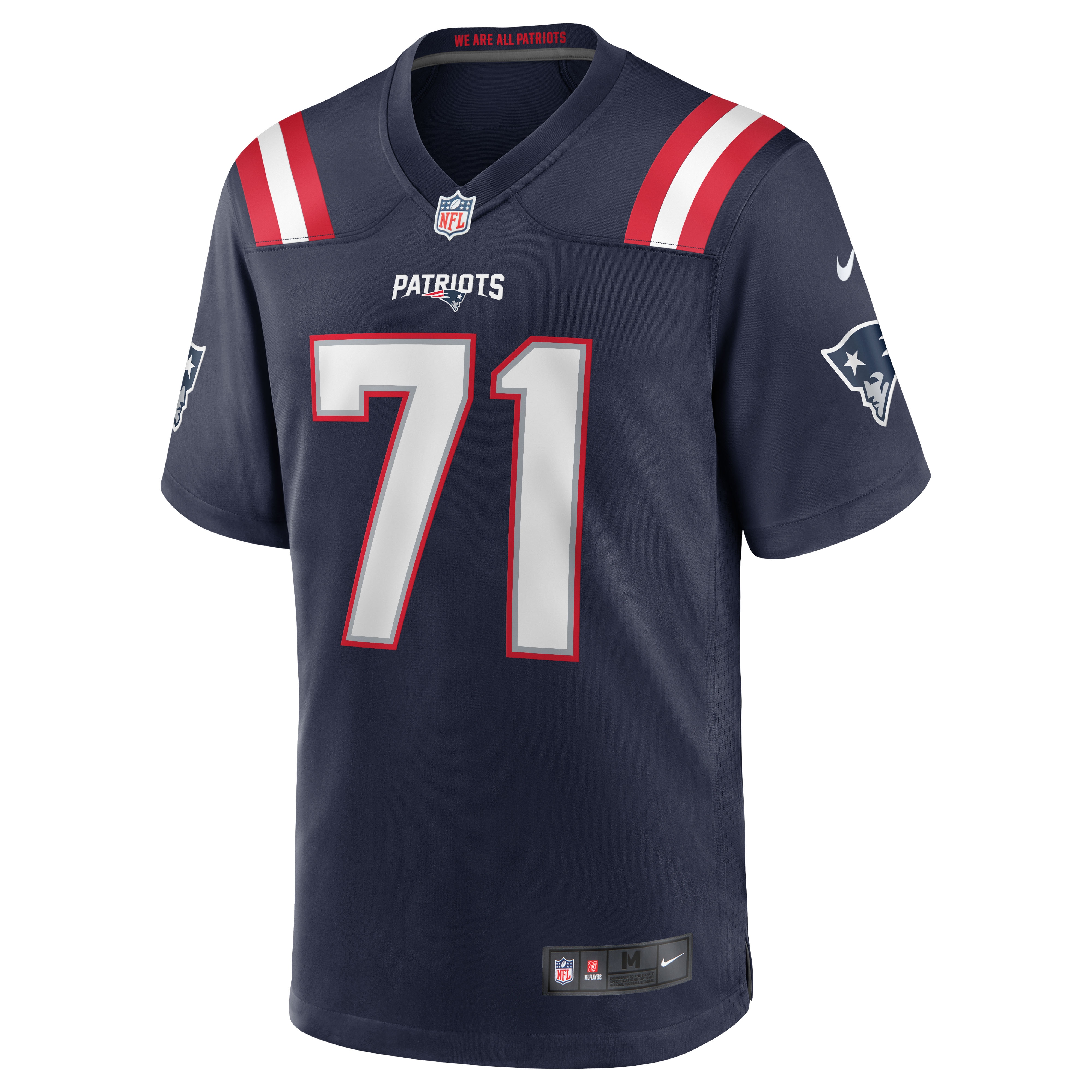 New England Patriots Mike Onwenu Navy Team Game NFL Jersey Men's