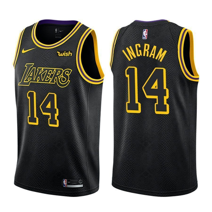Los Angeles Lakers Brandon Ingram 14 City Edition Black NBA Jersey Men's