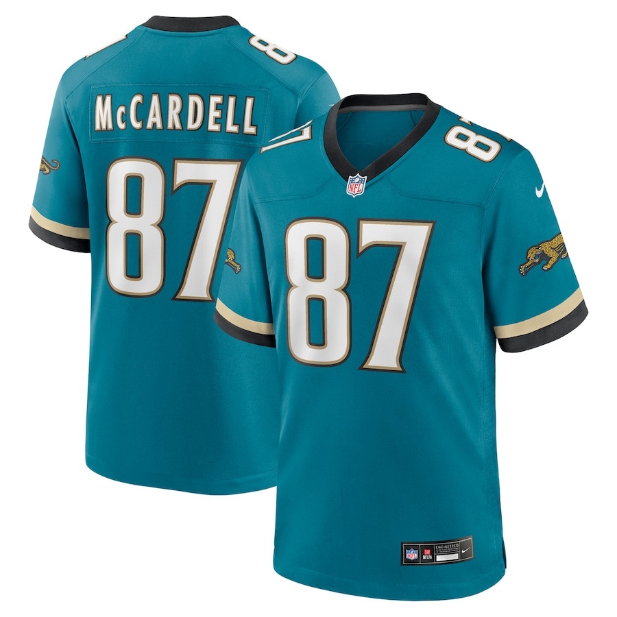 Keenan McCardell 87 Jacksonville Jaguars Prowler Throwback Player Game Teal NFL Jersey Men's