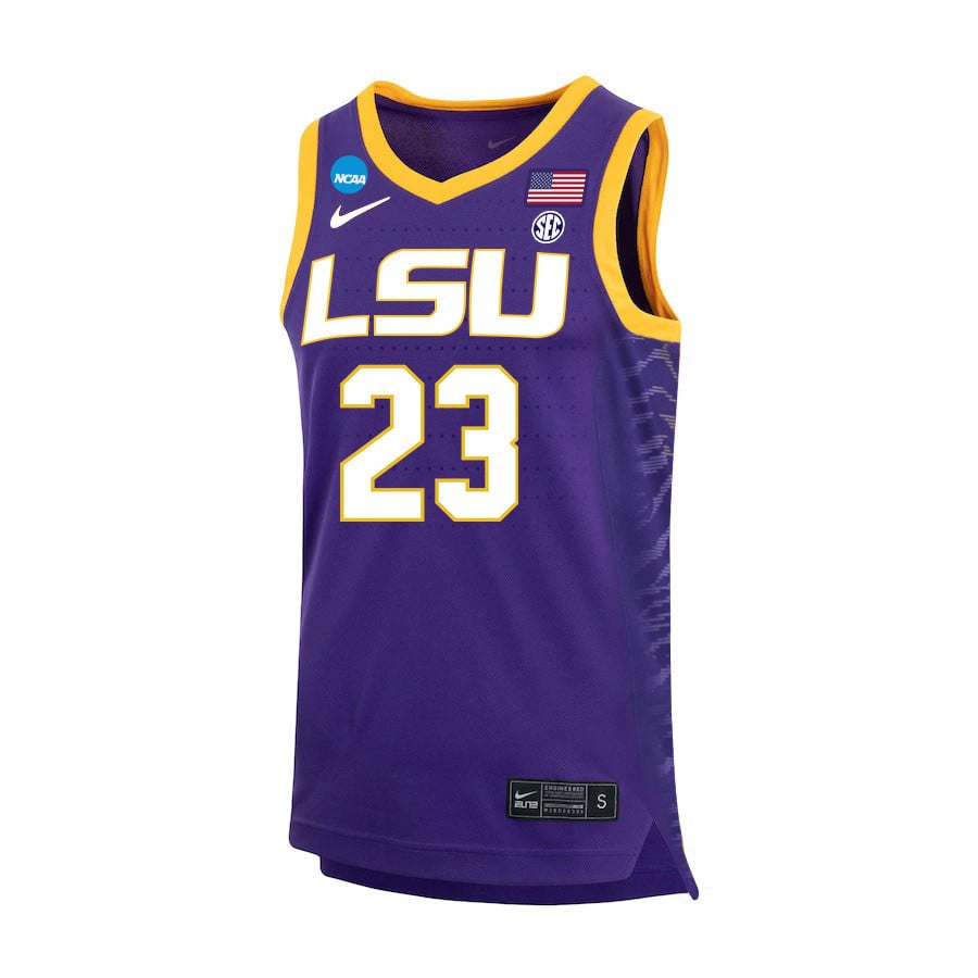 Amani Bartlett 23 LSU Tigers 2023 Purple NCAA Jersey Men's