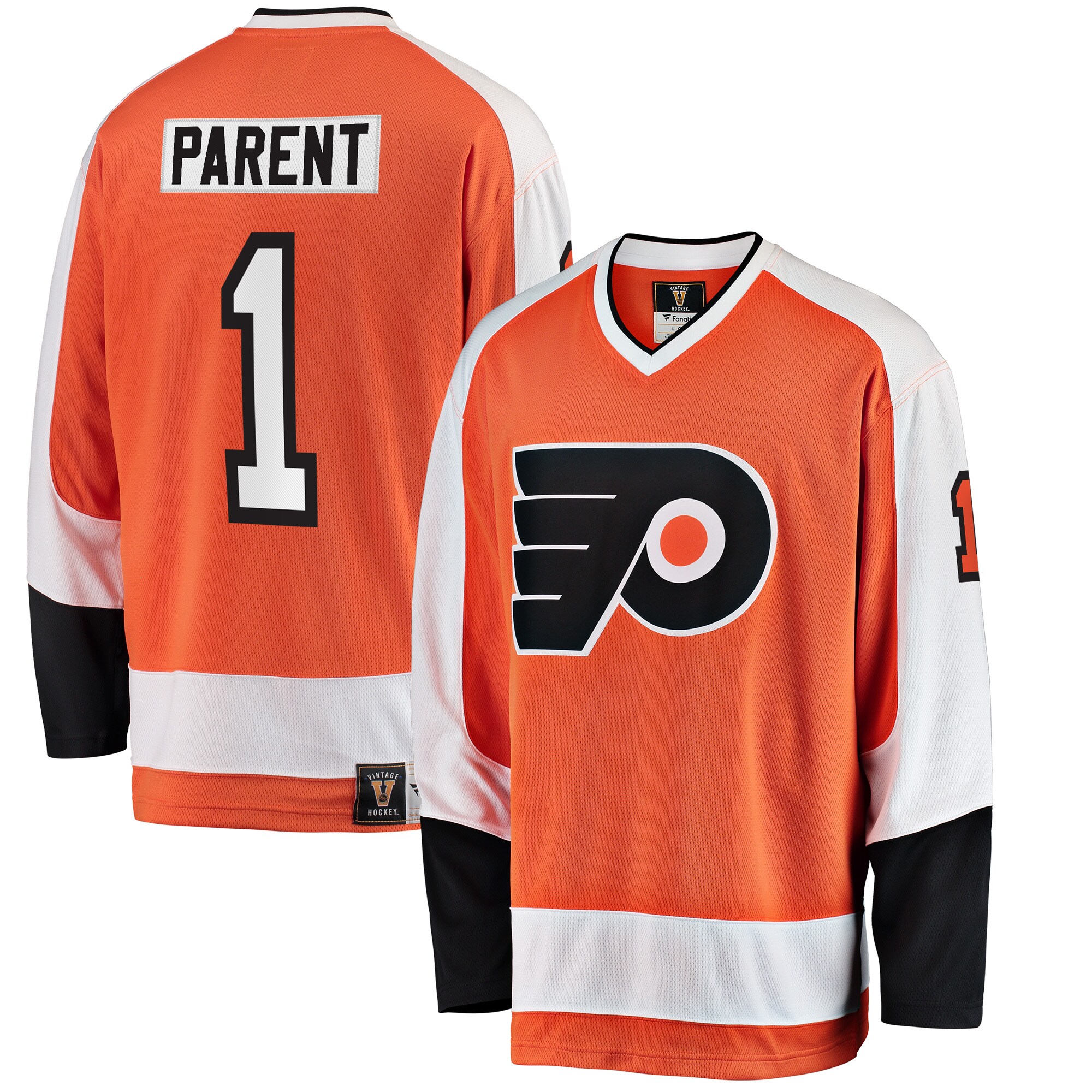 Philadelphia Flyers Bernie Parent Orange Premier Breakaway Retired Player NHL Jersey Men's