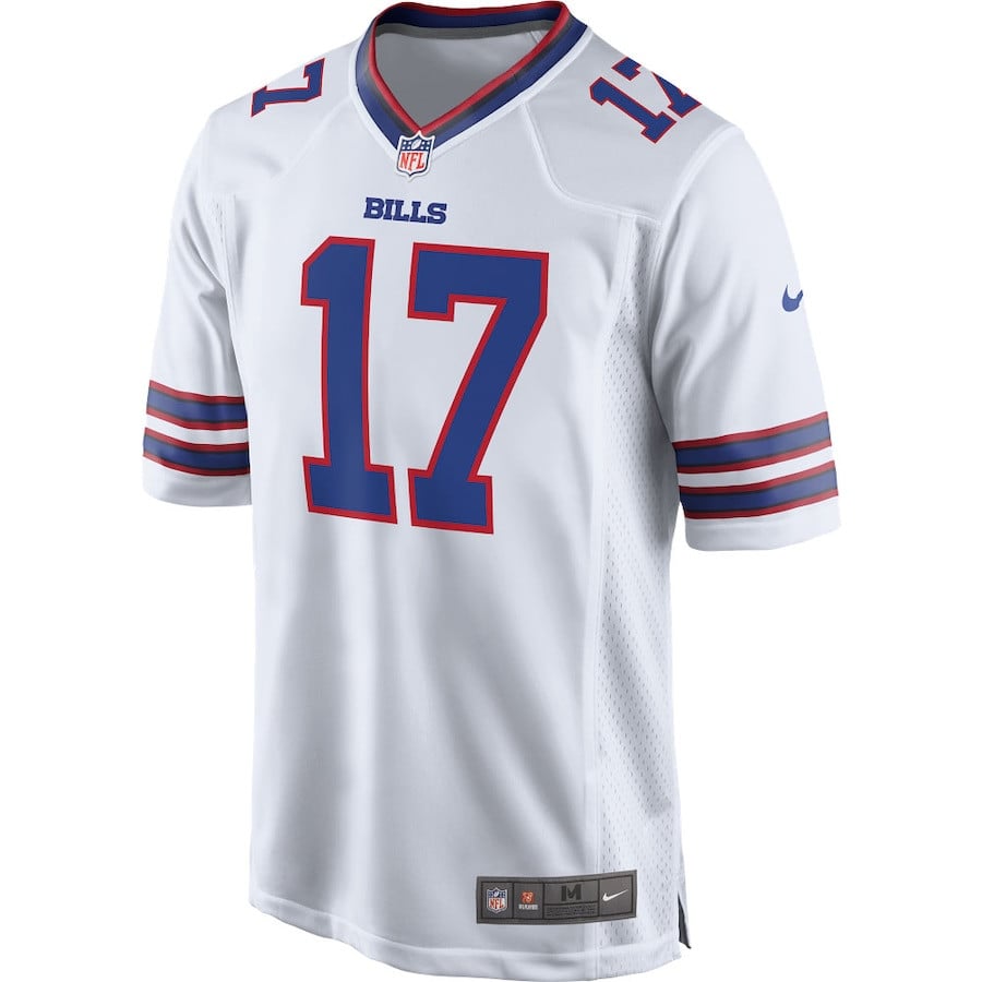 Josh Allen 17 Buffalo Bills Team Game Player White NFL Jersey Men's