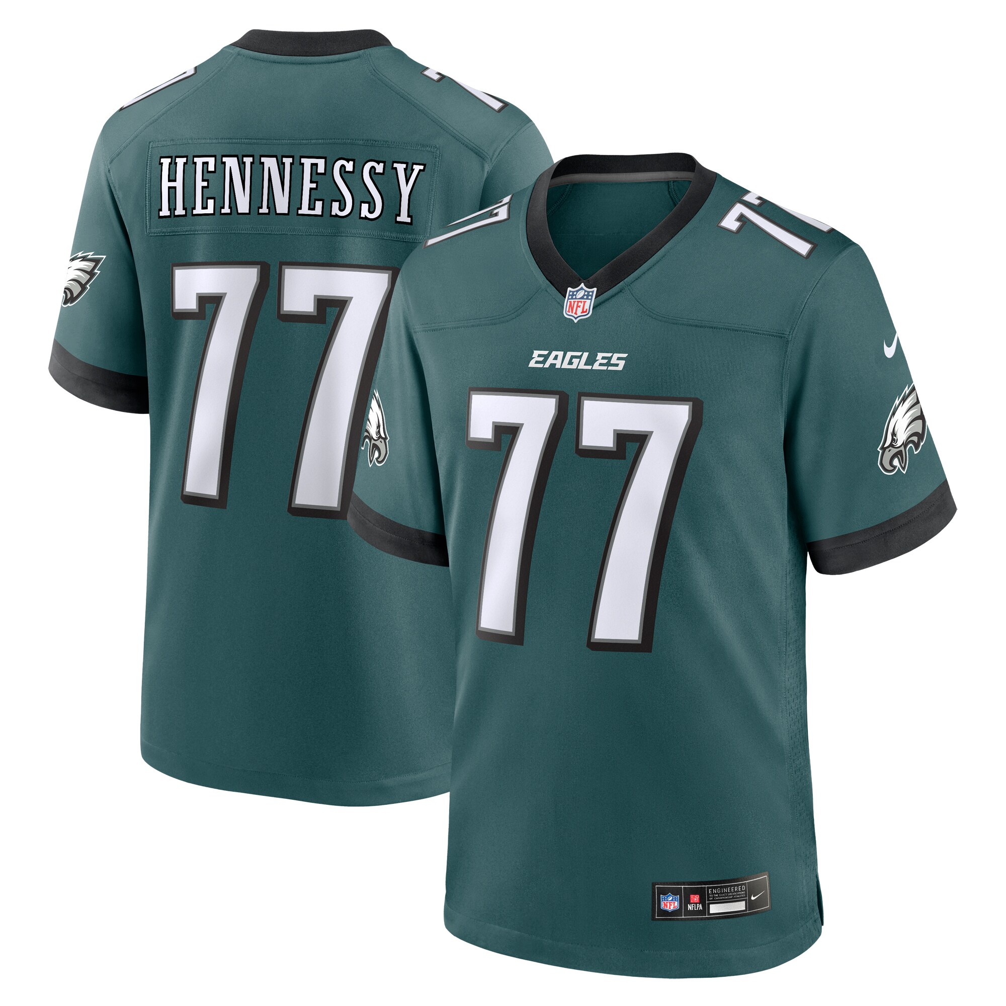 Philadelphia Eagles Matt Hennessy Midnight Green Game NFL Jersey Men's