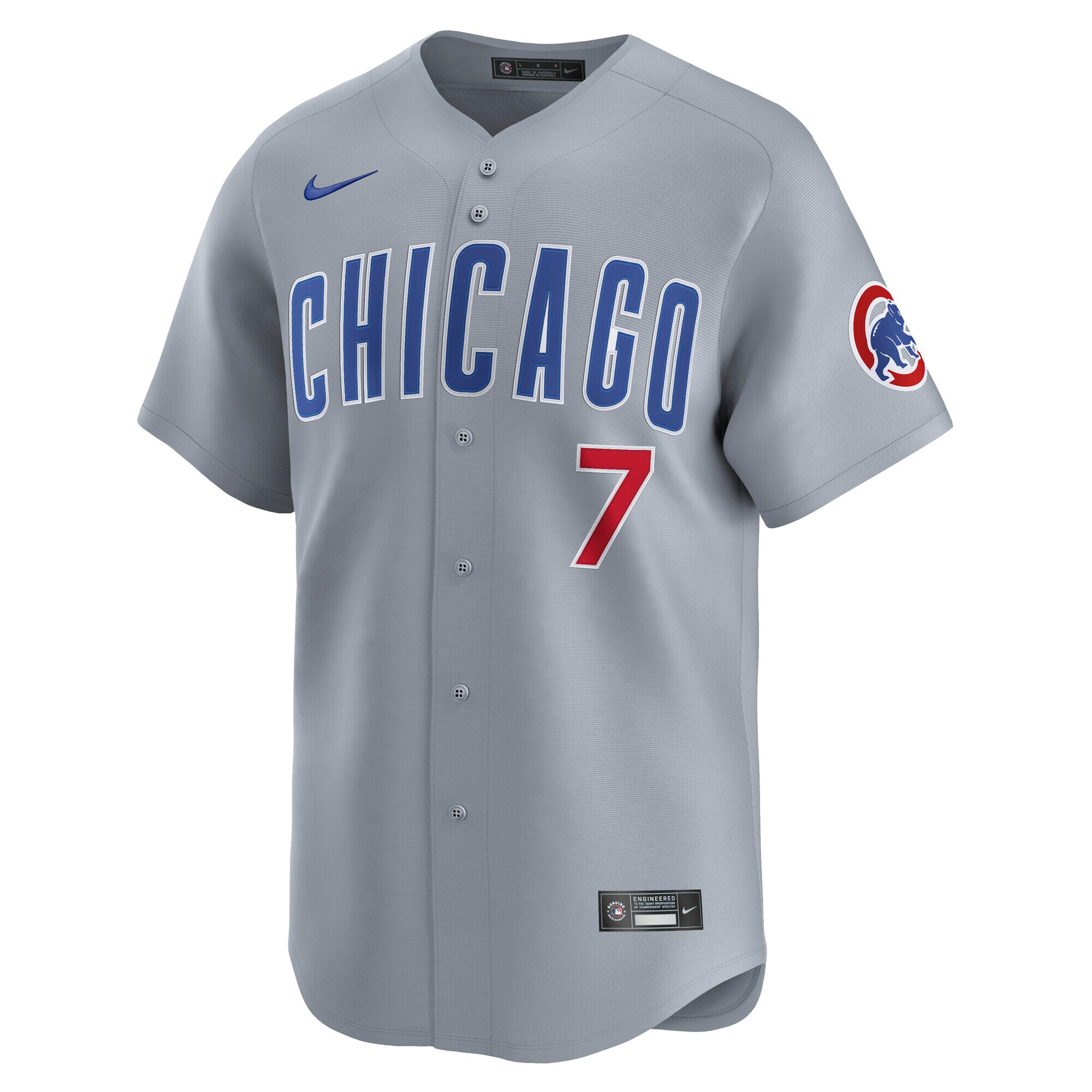 Chicago Cubs Dansby Swanson Gray Road Limited Player MLB Jersey Men's