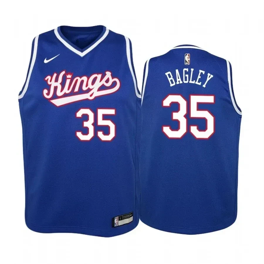 Marvin Bagley Sacramento Kings Royal Hardwood Classics NBA Jersey Youth
