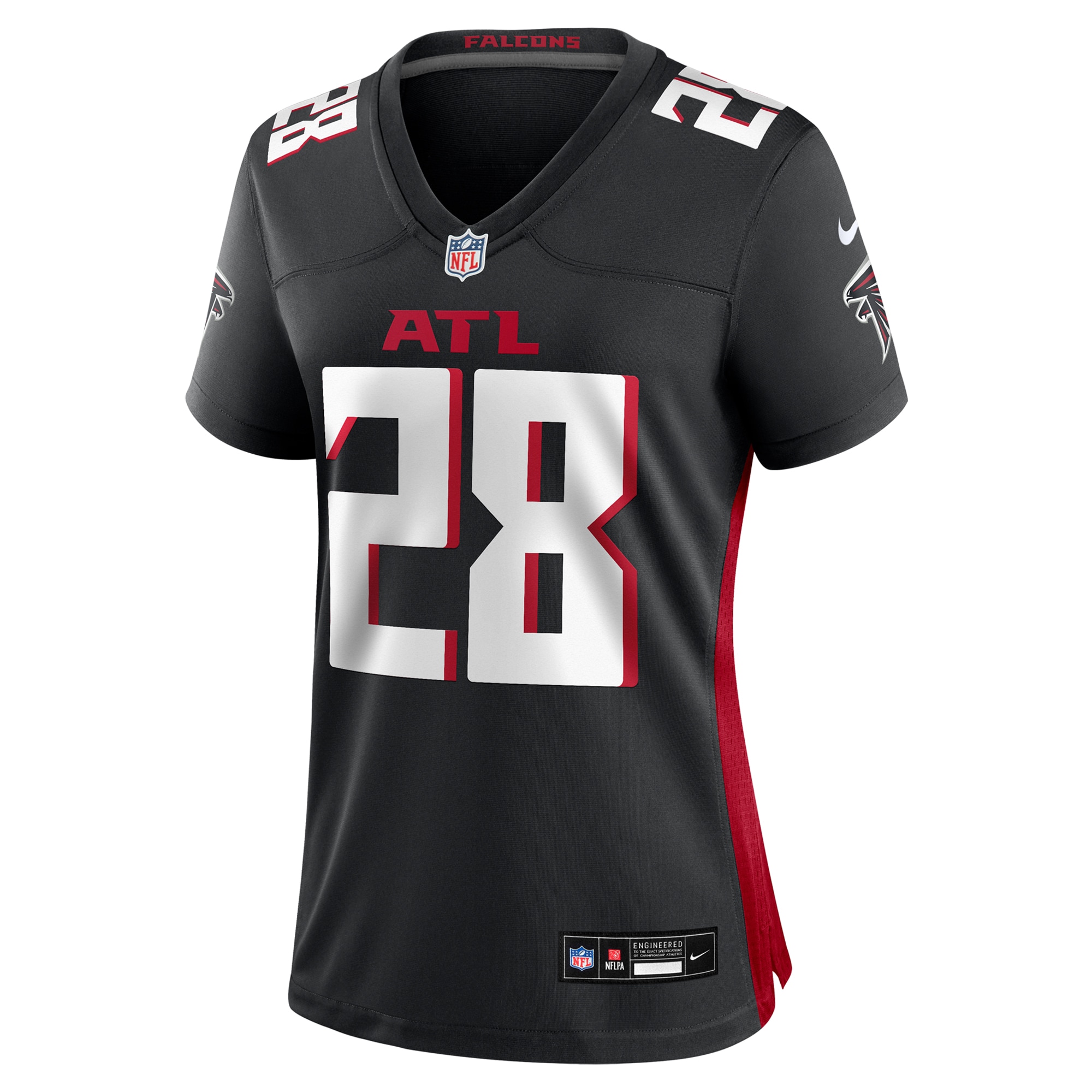 Atlanta Falcons Carlos Washington Jr. Black Team Game NFL Jersey Women's