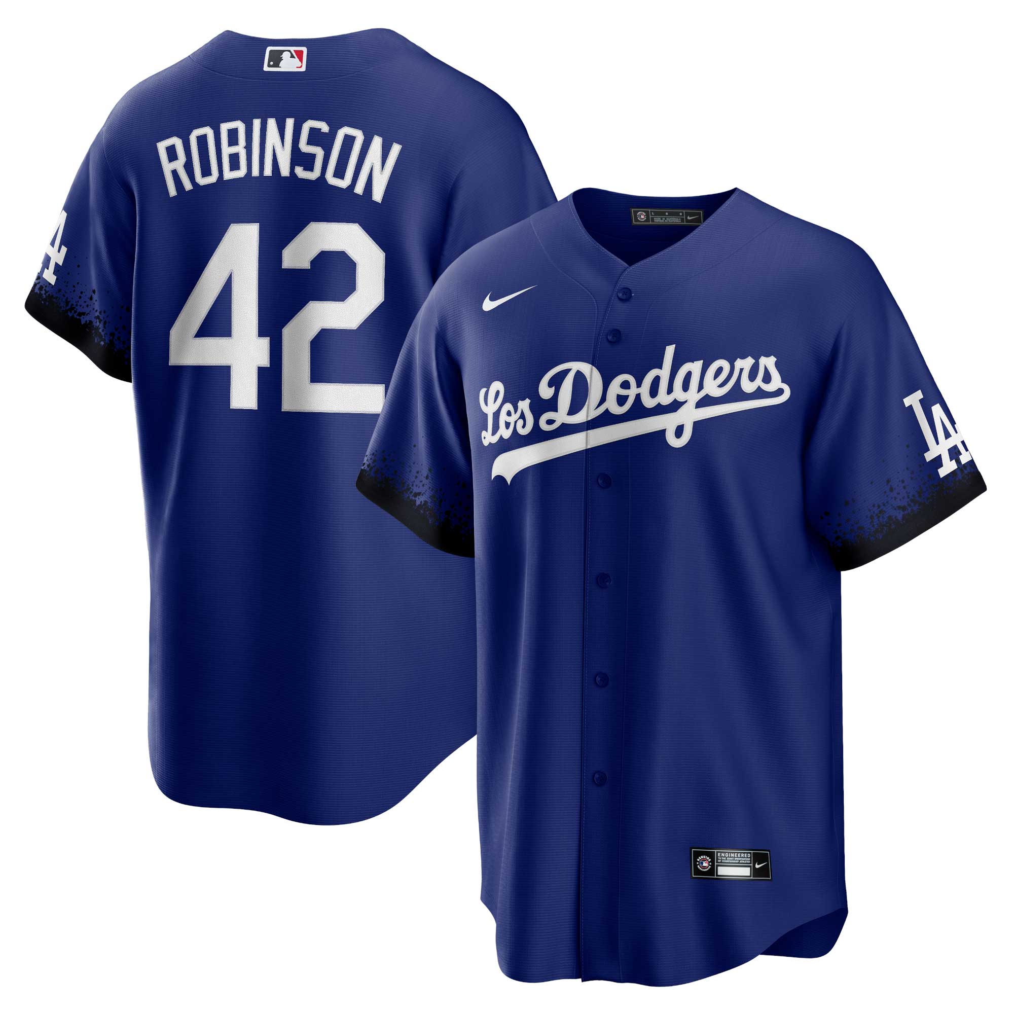 Los Angeles Dodgers Jackie Robinson Royal City Connect Player MLB Jersey Men's