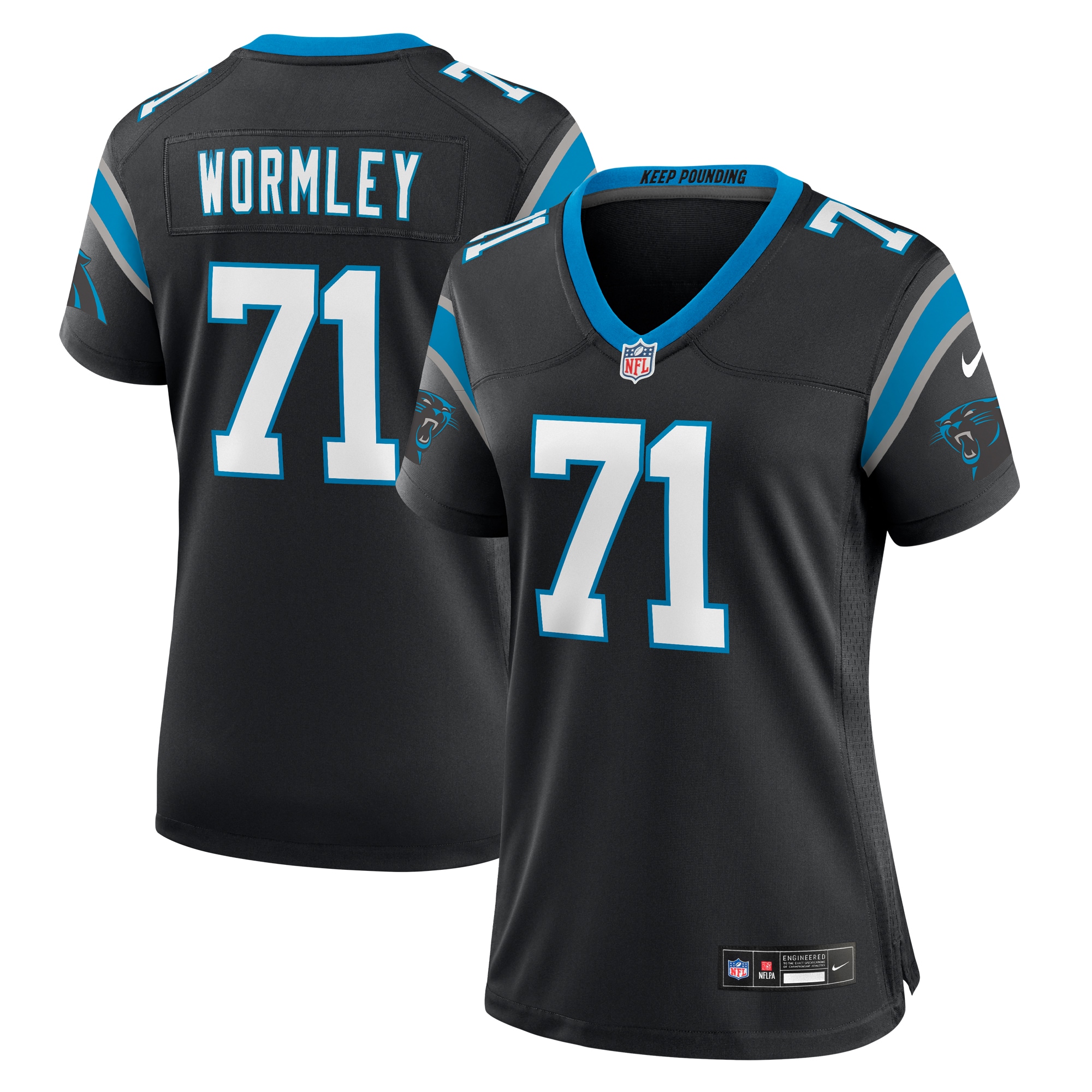 Carolina Panthers Chris Wormley Black Game NFL Jersey Women's