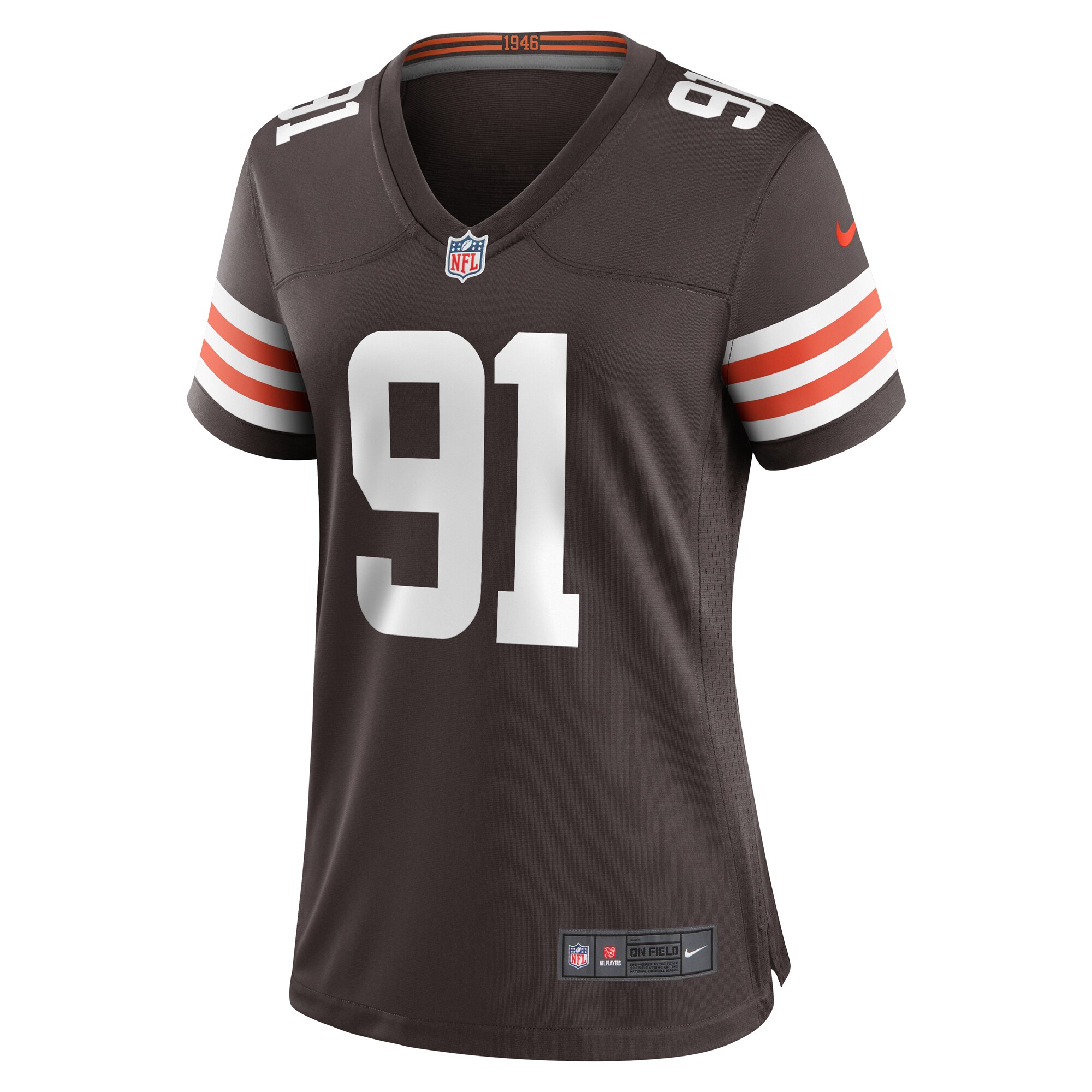 Cleveland Browns Alex Wright Brown Team Game NFL Jersey Women's