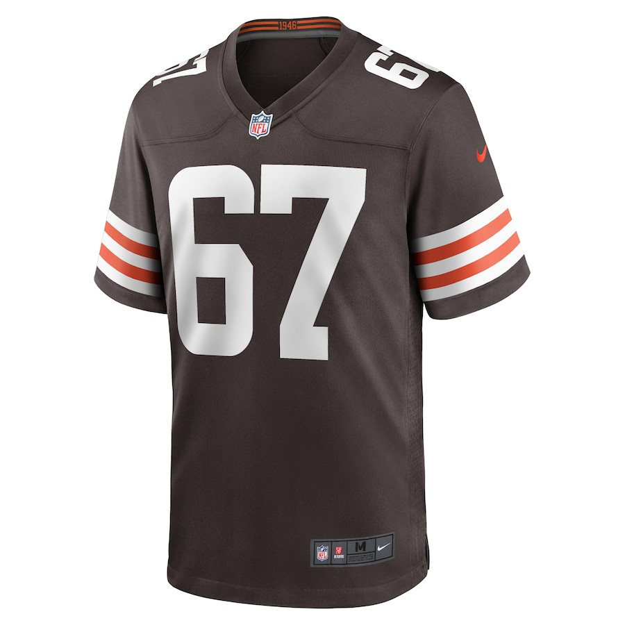 Justin Murray 67 Cleveland Browns Game Brown NFL Jersey Men's