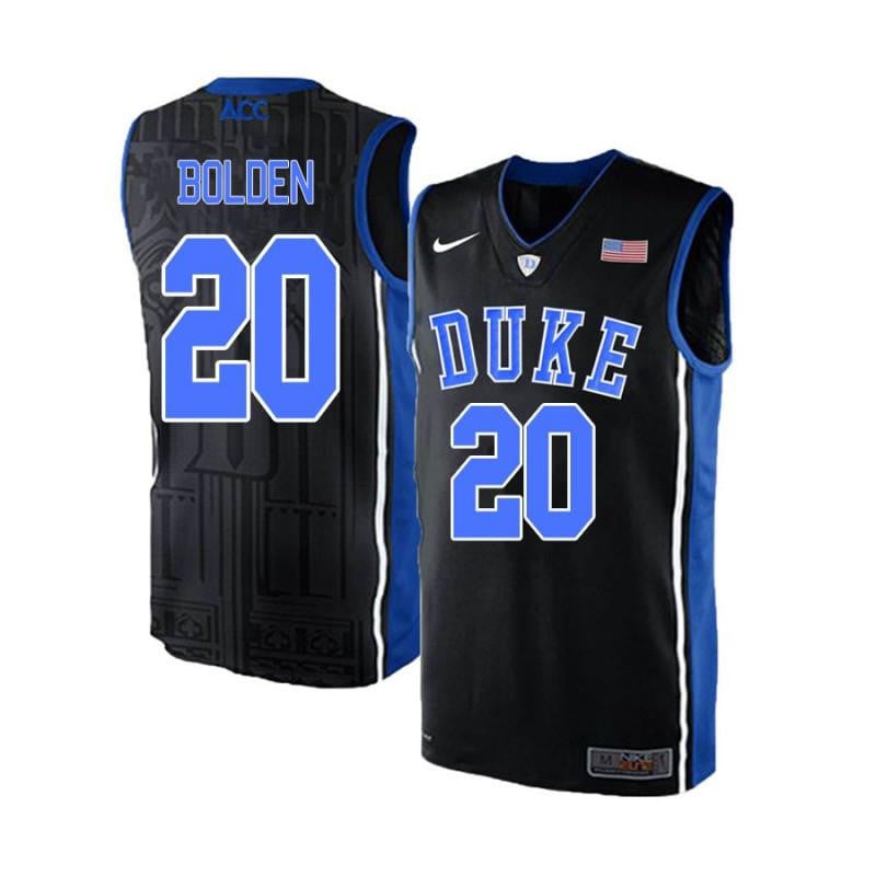 20 Marques Bolden Black Blue Elite Duke Blue Devils NCAA Jersey Men's