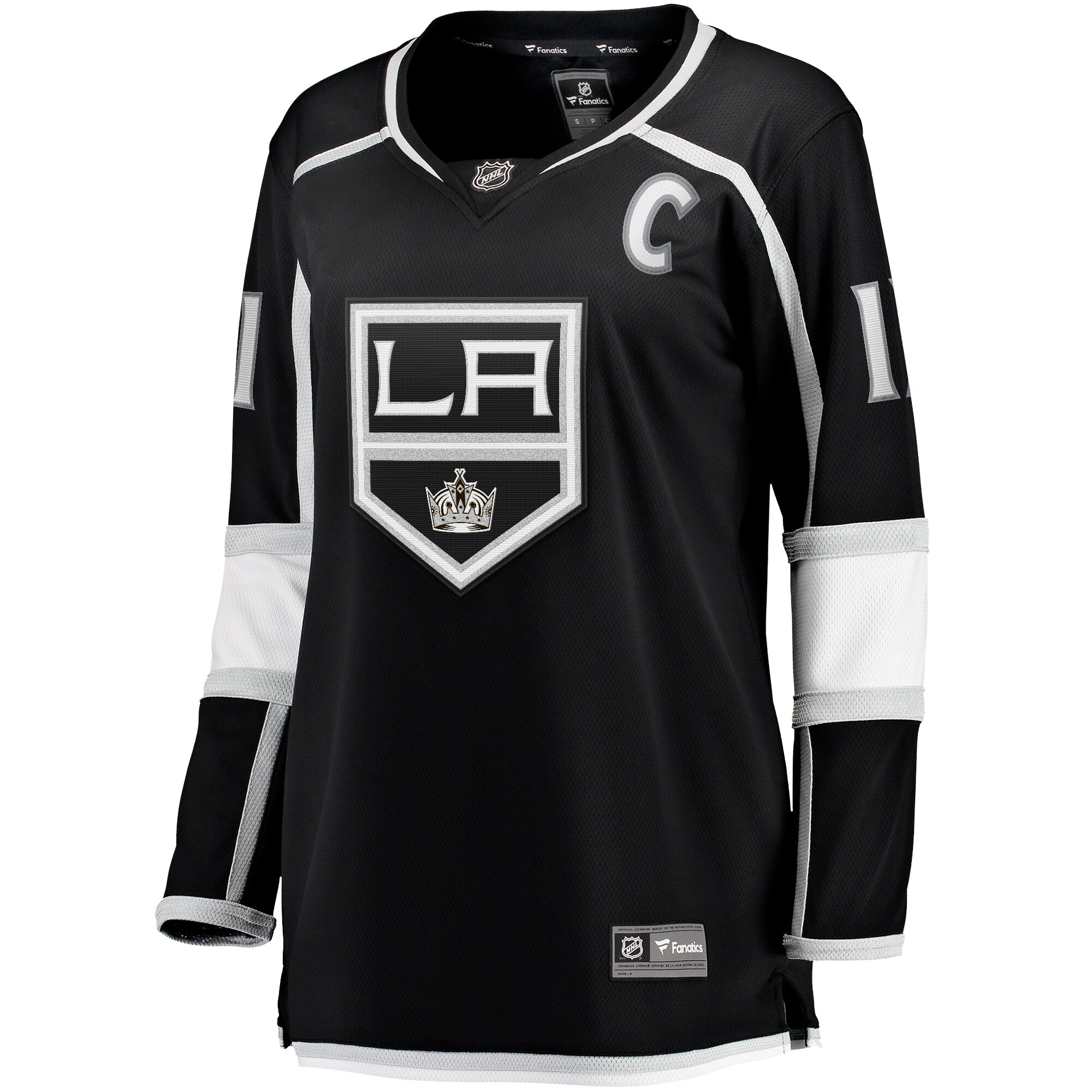 Los Angeles Kings Anze Kopitar Black Home Captain Patch Breakaway Player NHL Jersey Women's