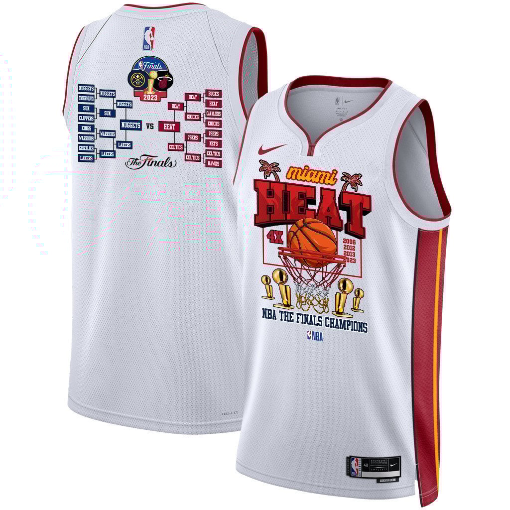 Miami Heat Lineup Road To The Final Champions 2023 Swingman White NBA Jersey Men's