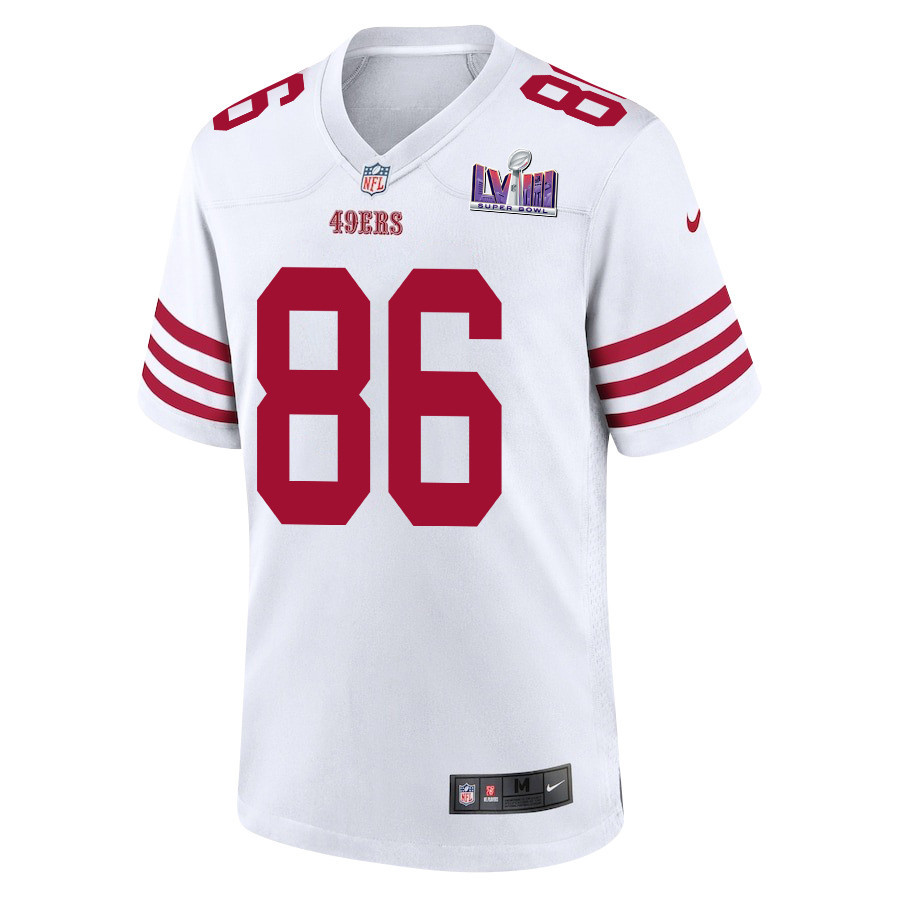 Tay Martin 86 San Francisco 49ers Super Bowl LVIII Patch Game White NFL Jersey Men's
