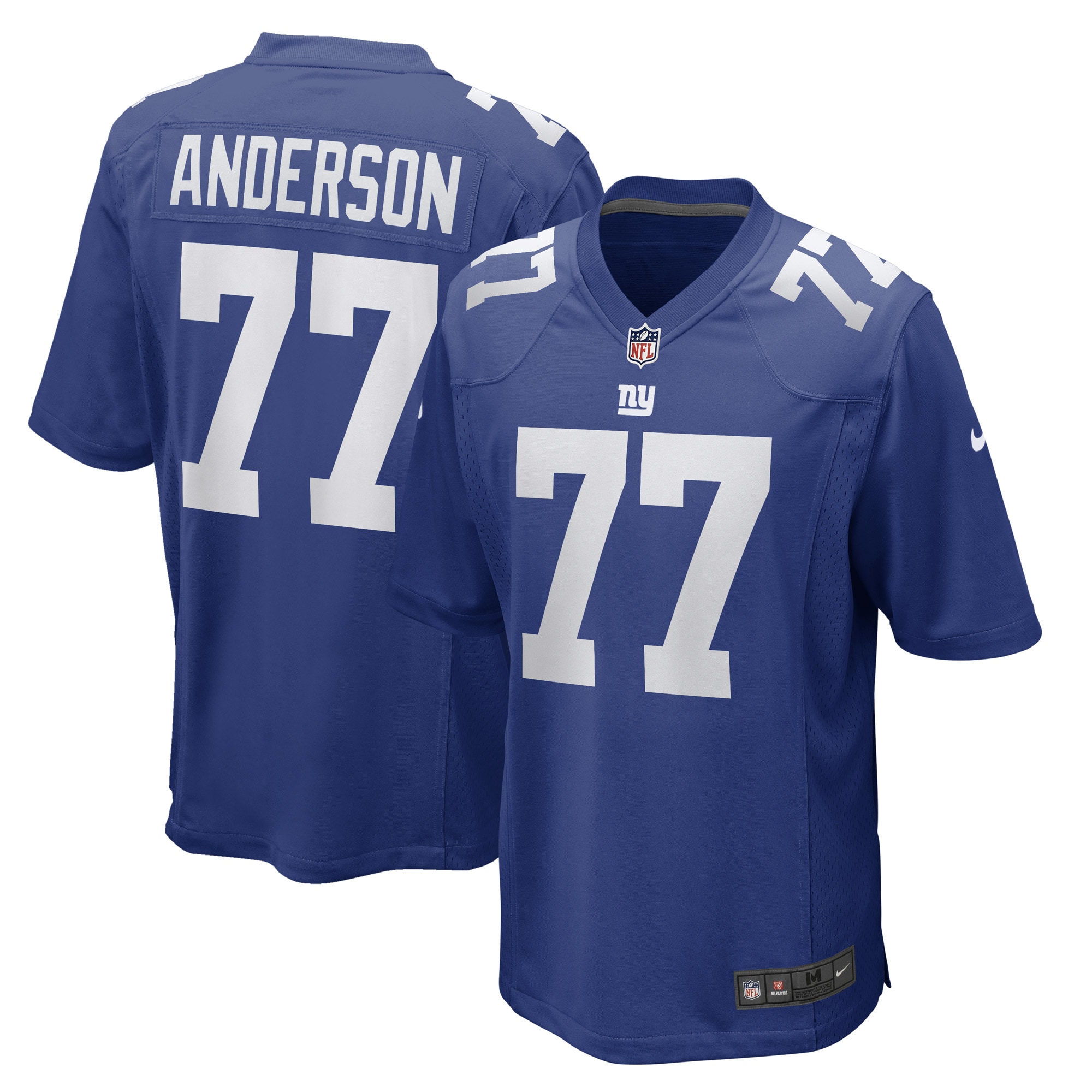 New York Giants Jack Anderson Royal Game Player NFL Jersey Men's