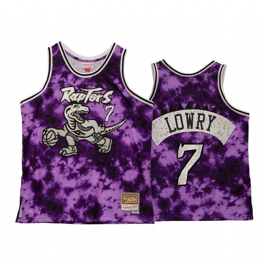Toronto Raptors Kyle Lowry Galaxy Constellation Purple Throwback NBA Jersey Men's